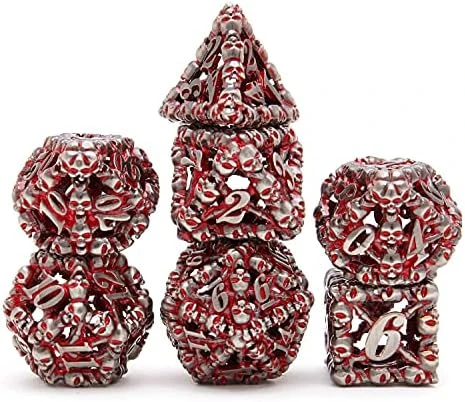 Hollow Metal DND Game Dice Dragon Design Ancient Iron 7Pcs Set For Dungeons And Dragons RPG MTG Table Games D&D Pathfinder Shadowrun And Math Teaching (with Metal Case) 11 Hollow Metal DND Game Dice Dragon Design Ancient Iron 7Pcs Set For Dungeons And Dragons RPG MTG Table Games D&D Pathfinder Shadowrun And Math Teaching (with Metal Case) - Image 9