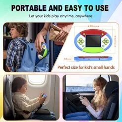 Beijue Kids Games Console Toys With 220 16 Bit Video Games,Handheld Gaming Consoles Stuff For Boys And Girls,Portable Rechargeable Family Retro Games Center Party Favors Christmas Birthday Gift (Blue) 13 Beijue Kids Games Console Toys With 220 16 Bit Video Games,Handheld Gaming Consoles Stuff For Boys And Girls,Portable Rechargeable Family Retro Games Center Party Favors Christmas Birthday Gift (Blue) -Folkmanis Toys Shop 517Y93VPZ9L