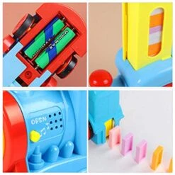 NUOBESTY Developmental Toys 1 Set Domino Train Toys Domino Train Model With Light And Music Building And Stacking Toy Christmas Toy For Kids Children's Toys -Folkmanis Toys Shop 517Z8bYyCiL
