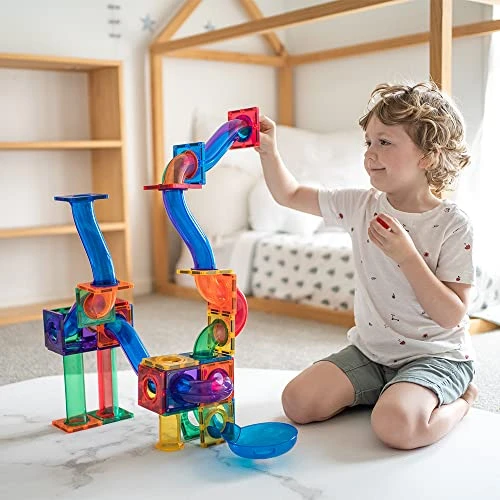 Learn & Grow Toys 88PCS Magnetic Ball Run Expansion Pack - Ultimate Magnetic Marble Run Accessory - STEM Building Toy & Learning Educational Magnet Construction Toddler Ages 8+ 5 Learn & Grow Toys 88PCS Magnetic Ball Run Expansion Pack - Ultimate Magnetic Marble Run Accessory - STEM Building Toy & Learning Educational Magnet Construction Toddler Ages 8+ - Image 3