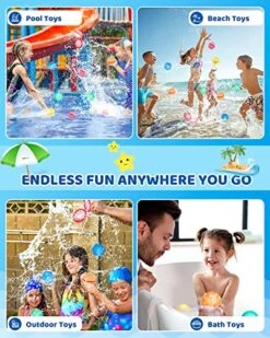 SOPPYCID Reusable Water Balloons,6 PCS Water Balloons Magnetic 14 SOPPYCID Reusable Water Balloons,6 PCS Water Balloons Magnetic -Folkmanis Toys Shop 517b20O33XL