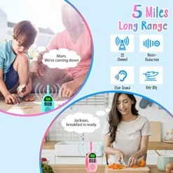 Walkie Talkies For Kids: 2 Pack Rechargeable Kids Walkie Talkies, Long Range 22 Channels 2 Way Radio Kids Toy Gift For 3-12 Year Old Boy Girl Toddlers 13 Walkie Talkies For Kids: 2 Pack Rechargeable Kids Walkie Talkies, Long Range 22 Channels 2 Way Radio Kids Toy Gift For 3-12 Year Old Boy Girl Toddlers -Folkmanis Toys Shop 517cICnnGJL