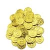 Alasum 100pcs Pirate Toy Toys For Kids Coins For Kids Pirate Doubloon Pirate Game Coins Poppets For Kids Golden Coins Plastic Gold Coins Kids Gold Coins Lucky Coin Game Currency Yingshi