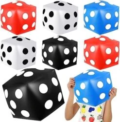 4 Pieces Jumbo Inflatable Dice 12.6 Inch Large Inflatable Dice Fun Giant Inflatable Dice Toy For Indoor Outdoor Lawn Game Pool Party Board Game, White 18 4 Pieces Jumbo Inflatable Dice 12.6 Inch Large Inflatable Dice Fun Giant Inflatable Dice Toy For Indoor Outdoor Lawn Game Pool Party Board Game, White -Folkmanis Toys Shop 517kR7XAPoL. AC