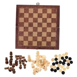 Totority International Chess Classic Toys Magnetic Toys Kidult Toys Magnetic Chess Set Portable Magnetic Chess Set Kids Toys Gifts 3 In 1 Chess Toy Educational Chess Wooden Chess 1 Set 3 1