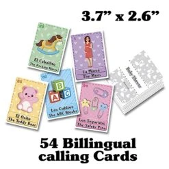 More Fiesta Baby Shower Bingo - Bilingual English Spanish, For Up To 30 Players -Folkmanis Toys Shop 517p9hu9OBL