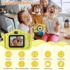 NIDOOT Kids Camera, 2023 Upgrade HD Selfie Kids Digital Camera, Birthday For Girls Boys Age 3-12, Toddler Camera, Camera For Kid With 32Gb SD Card, Toys For 3 4 5 6 7 8 Girls Boys (Yellow)