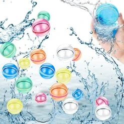 WELTRE Magnetic Reusable Water Balloons Quick Fill Self Sealing, 18 Pcs Silicone Water Balls For Pool, Beach, Backyard Water Fun Kids Toddlers Adults Outdoor Reusable Water Bomb Splash Ball Toys -Folkmanis Toys Shop 517ssXEdaLL. AC