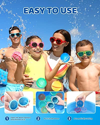 SOPPYCID Reusable Water Balloons,6 PCS Water Balloons Magnetic 7 SOPPYCID Reusable Water Balloons,6 PCS Water Balloons Magnetic - Image 5
