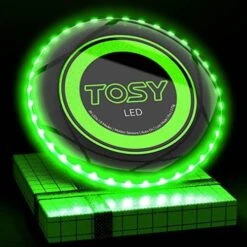 TOSY 36 & 360 LED Flying Disc - Extremely Bright, Smart Auto Light Up, 175g Frisbee, Rechargeable, Patent-Pending, Gift For Adult/Men/Boys/Teens/Kids, Birthday, Lawn, Outdoor, Beach & Camping Games -Folkmanis Toys Shop 517xzUJOxdL. AC