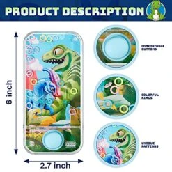 4 Pieces Handheld Water Games Water Ring Mini Toys Multi Color Ring Toss Game Without Water Road Trip Travel Toys For Party Favors Goody Bag Fillers Retro Pastime (Animal Style)