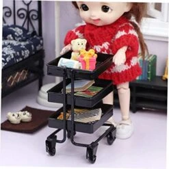 Homoyoyo 3pcs Doll House Decoration Toddler Playset Miniature Rolling Cart Mini Storage Cart Mini Shopping Cart Kids Storage Baskets Metal Wheelbarrow Cart Storage Rack Mini House Decor Tub -Folkmanis Toys Shop 518343ODiVL