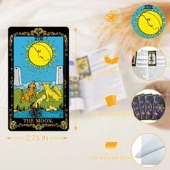 Tarot Cards With Guide Book, 78 Black Original Tarot Cards Deck Gift Set With Chakra Stones, Tarot Cloth & More, Tarot Deck Fortune Telling Game Craft Cardboard For Beginners And Expert Readers 13 Tarot Cards With Guide Book, 78 Black Original Tarot Cards Deck Gift Set With Chakra Stones, Tarot Cloth & More, Tarot Deck Fortune Telling Game Craft Cardboard For Beginners And Expert Readers -Folkmanis Toys Shop 5183fRfiztL