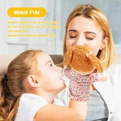 1 Pcs Family Hand Puppets 13 Inch Grandparents, Mom & Dad, Brother & Sister Plush Hand Puppet Toys Role-Play Toy Puppets For Kids Storytelling Imaginative Pretend Play Teaching Preschool(Sister) -Folkmanis Toys Shop 518B4vnSbGL