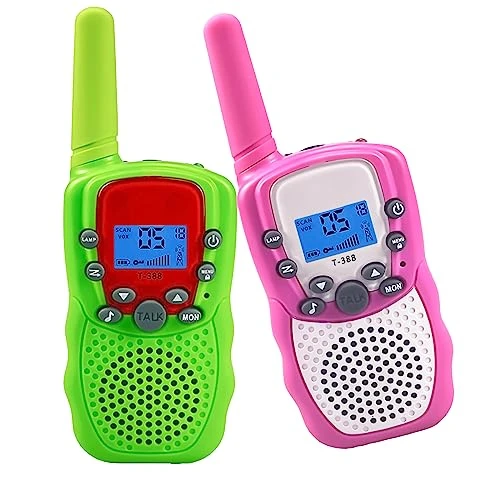 Wcfish Walkie Talkies For Kids, 2 Pack 22 Channels 2 Way Radio With Backlight LCD Flashlight, 3KMs Long Range Kids Toys For 3-12 Years, Children's Outdoor Adventure Camping Hiking Game (Green+Pink) 3 Wcfish Walkie Talkies For Kids, 2 Pack 22 Channels 2 Way Radio With Backlight LCD Flashlight, 3KMs Long Range Kids Toys For 3-12 Years, Children's Outdoor Adventure Camping Hiking Game (Green+Pink)