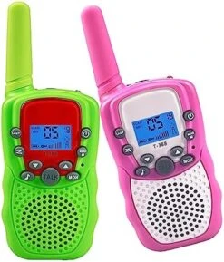 Wcfish Walkie Talkies For Kids, 2 Pack 22 Channels 2 Way Radio With Backlight LCD Flashlight, 3KMs Long Range Kids Toys For 3-12 Years, Children's Outdoor Adventure Camping Hiking Game (Green+Pink) 16 Wcfish Walkie Talkies For Kids, 2 Pack 22 Channels 2 Way Radio With Backlight LCD Flashlight, 3KMs Long Range Kids Toys For 3-12 Years, Children's Outdoor Adventure Camping Hiking Game (Green+Pink) -Folkmanis Toys Shop 518BKITf0WL. AC 1