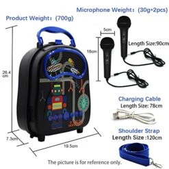 Kids Karaoke Machine For Boys Girls With 2 Microphones Portable Toddler Singing Machine Bluetooth Children Karaoke Toy Speaker Gift For Birthday Festival 13 Kids Karaoke Machine For Boys Girls With 2 Microphones Portable Toddler Singing Machine Bluetooth Children Karaoke Toy Speaker Gift For Birthday Festival -Folkmanis Toys Shop 518F9TksftL