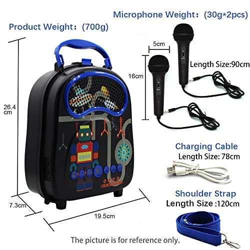 Kids Karaoke Machine For Boys Girls With 2 Microphones Portable Toddler Singing Machine Bluetooth Children Karaoke Toy Speaker Gift For Birthday Festival 8 Kids Karaoke Machine For Boys Girls With 2 Microphones Portable Toddler Singing Machine Bluetooth Children Karaoke Toy Speaker Gift For Birthday Festival - Image 6