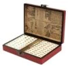 HIZLJJ Mah-Jong Chinese Numbered Mahjong Set 144 Tiles Mah-Jong Set Portable Chinese Toy Party Gambling Game Board With Box