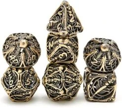 Dragon Scale Metal DND Dice Set Of 7 Pieces Polyhedron Steampunk Design D&D Dice Set With Gift Metal Box And Numbers For Dungeons & Dragons RPG Role Playing And Pathfinder Dice Games（Navy Blue -Folkmanis Toys Shop 518NGkITbML. AC