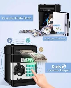 MAGIBX Piggy Bank For Boys Toys Age 6-8, Cash Coin Can ATM Bank Toys For 6 7 8 Year Old Boy Birthday Gifts, Electronic Money Saving Box For Kids 5-7 With Password Code Lock For Boys Age 8-10-12, Black 15 MAGIBX Piggy Bank For Boys Toys Age 6-8, Cash Coin Can ATM Bank Toys For 6 7 8 Year Old Boy Birthday Gifts, Electronic Money Saving Box For Kids 5-7 With Password Code Lock For Boys Age 8-10-12, Black -Folkmanis Toys Shop 518Qi7ZBiyL