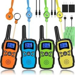 Wishouse Walkie Talkies For Kids Adults Rechargeable Long Range 4 Pack With 2 USB Chargers 12 Batteries,Family Walky Talky,Outdoor Camping Games Indoor Toys Birthday Xmas Gift For Boys Girls Children 22 Wishouse Walkie Talkies For Kids Adults Rechargeable Long Range 4 Pack With 2 USB Chargers 12 Batteries,Family Walky Talky,Outdoor Camping Games Indoor Toys Birthday Xmas Gift For Boys Girls Children -Folkmanis Toys Shop 518ekNjVO8L. AC
