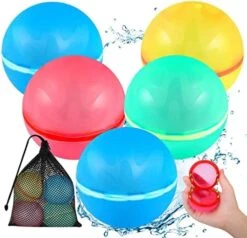 SOPPYCID 16 Pcs Reusable Water Balloons, Easy Quick Fill & Self-Sealing Water Bombs, Soft Silicone Water Splash Ball, Magnetic Water Ball For Outdoor Games, Summer Toy -Folkmanis Toys Shop 518qS9eh2lL. AC