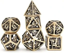Metal Dice Set 7 D&D Dice Set Suitable For DND Dice Games Such As Dungeon And Dragon -Folkmanis Toys Shop 518txQGj2hS. AC