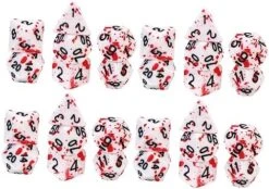 Ibasenice 28 Pcs Blood Splattered Dice Retro Toys Role Playing Dice Halloween Toys Curse Of Strahd Board Game Dice Cube Dice Halloween Party Accessory Night Club Club Acrylic Dice Set Metal -Folkmanis Toys Shop 518wlaYD tL. AC