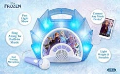 EKids Frozen Sing Along Boom Box Speaker With Microphone For Fans Of Frozen Toys For Girls, Kids Karaoke Machine With Built In Music And Flashing Lights, Blue, 3.5mm Audio Jack 11 EKids Frozen Sing Along Boom Box Speaker With Microphone For Fans Of Frozen Toys For Girls, Kids Karaoke Machine With Built In Music And Flashing Lights, Blue, 3.5mm Audio Jack -Folkmanis Toys Shop 518x9dS4LFL