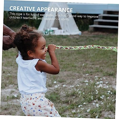 OSALADI Tug Of War Rope Family Games Tug Of War String Pull String Toy Jump Rope Dog Rope Toys Tug-of-war Game Rope Cloth Tug Of War Rope Twisted Tug Of War String Field Colorful Leash 6 OSALADI Tug Of War Rope Family Games Tug Of War String Pull String Toy Jump Rope Dog Rope Toys Tug-of-war Game Rope Cloth Tug Of War Rope Twisted Tug Of War String Field Colorful Leash - Image 4