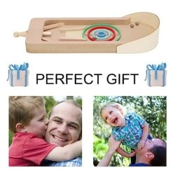 MENES Tabletop Wooden Mini Pinball Game Tabletop Mini Pinball Machine Shooting Class Office Decompression Small Game Suitable For Family Leisure And Entertainment Small Game -Folkmanis Toys Shop 5192Z6fyRJL