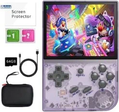RG35XX Handheld Game Console , 3.5 Inch IPS Screen Linux System Built-in 64G TF Card 5474 Classic Games Support HDMI TV Output (Gray) -Folkmanis Toys Shop 5196Oy6RjzL. AC