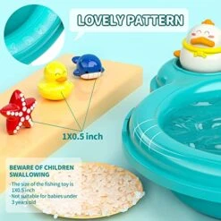 Play Sink With Running Water, 3in1 Toddler Water Toys Play Kitchen With Fishing Toys/Track/Fake Food/Tableware For Toddlers 1-3 Kitchen Toy Sink Toy Accessories-Blue 13 Play Sink With Running Water, 3in1 Toddler Water Toys Play Kitchen With Fishing Toys/Track/Fake Food/Tableware For Toddlers 1-3 Kitchen Toy Sink Toy Accessories-Blue -Folkmanis Toys Shop 519Dp5TUK0L
