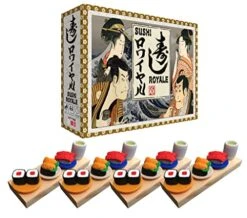 Sushi Royale Board Game | Deduction | Action | Ages 6+ | 3-4 Players | Average Playtime 10 Minutes | Made By GOTTA2 GAMES