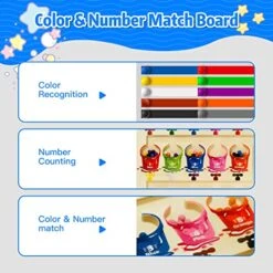 Magnetic Color And Number Maze - Wooden Magnet Color Matching Learning Counting Maze Puzzle Board, Toddler Color Sorting Fine Motor Skills Toys Gift For Boys Girls 3 4 5 Years Old -Folkmanis Toys Shop 519ISWrRaNL