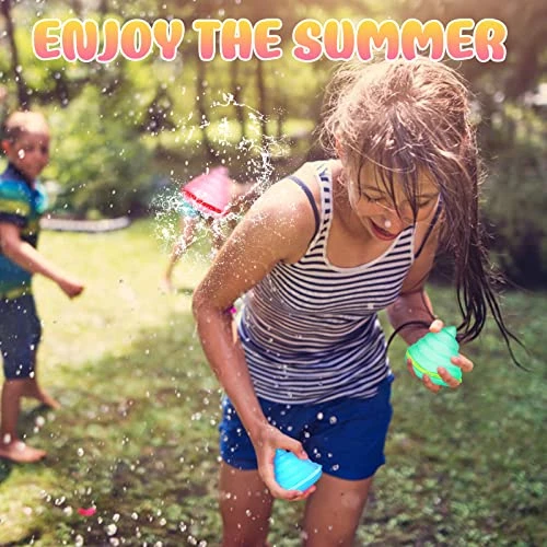 Reusable Water Balloons For Kids, 12 Pcs Magnetic Water Balloons Self-Sealing Pool Toys, Refillable Water Balloons For Outoor Water Fight Games, Summer Toys For Beach Yard Garden (Poop) 8 Reusable Water Balloons For Kids, 12 Pcs Magnetic Water Balloons Self-Sealing Pool Toys, Refillable Water Balloons For Outoor Water Fight Games, Summer Toys For Beach Yard Garden (Poop) - Image 6