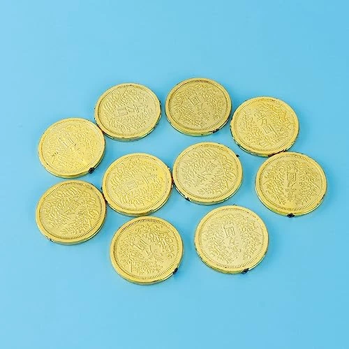 144 Pcs /2 Sets Pirates Gold Coins Plastic Currency Toy Game Props Chips Playset Party Favor For Kids 7 144 Pcs /2 Sets Pirates Gold Coins Plastic Currency Toy Game Props Chips Playset Party Favor For Kids - Image 5