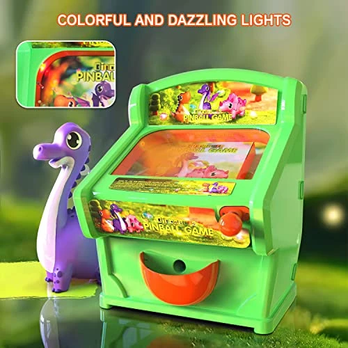 Fistone Pinball Machine, Children's Dinosaur Marbles Game Machine, Electronic Tabletop Pinball Game With Lights & Sounds, Exercise Hand-Eye Coordination-Ideal Gift For Kids 3-6 Boys & Girls 4 Fistone Pinball Machine, Children's Dinosaur Marbles Game Machine, Electronic Tabletop Pinball Game With Lights & Sounds, Exercise Hand-Eye Coordination-Ideal Gift For Kids 3-6 Boys & Girls - Image 2