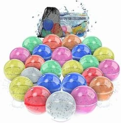 【16-pack】Reusable Water Balloons Fast Refillable For Kids Outdoor Activities, Kids Pool Beach Bath Toys, Magnetic Self-Sealing Water Bomb Quick Fill For Summer Games -Folkmanis Toys Shop 519XlD9iPXL. AC