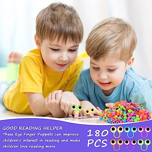 Libima 180 Pcs Eye Finger Puppets Googly Eye Rings Wiggly Eyeball Finger Puppet Rings Plastic Eye On Party Favor Toys For Classroom Reading Prizes Goodie Bag Stuffer Festivals Decorations, 6 Color 8 Libima 180 Pcs Eye Finger Puppets Googly Eye Rings Wiggly Eyeball Finger Puppet Rings Plastic Eye On Party Favor Toys For Classroom Reading Prizes Goodie Bag Stuffer Festivals Decorations, 6 Color - Image 6
