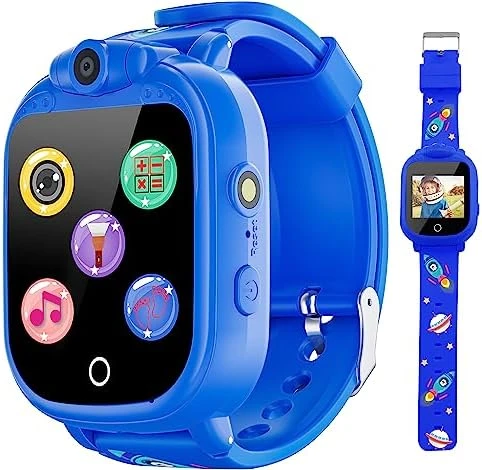 PROGRACE Kids Smart Watches With 90°Rotatable Camera Smartwatch Touch Screen Kids Watch Music Pedometer Flashlight Games Alarm Clock Digital Wrist Watch Gift For Boys Age 3-12 Years Old Boy Toys Blue 9 PROGRACE Kids Smart Watches With 90°Rotatable Camera Smartwatch Touch Screen Kids Watch Music Pedometer Flashlight Games Alarm Clock Digital Wrist Watch Gift For Boys Age 3-12 Years Old Boy Toys Blue - Image 7