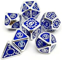 Metal Dice Set 7 D&D Dice Set Suitable For DND Dice Games Such As Dungeon And Dragon -Folkmanis Toys Shop 519muwcZJ8L. AC