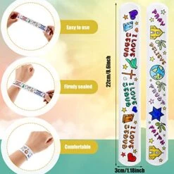 Lewtemi 60 Pcs Color Your Own Faith Slap Bracelets Religious Slap Bracelets Christian Religious Craft Slap Bracelets With Religious Sayings For Kids School Craft Projects Coloring DIY Gifts, 3 Style 9 Lewtemi 60 Pcs Color Your Own Faith Slap Bracelets Religious Slap Bracelets Christian Religious Craft Slap Bracelets With Religious Sayings For Kids School Craft Projects Coloring DIY Gifts, 3 Style -Folkmanis Toys Shop 519oL1K8wBL