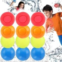Water Balloons, Silicone Water Balloons Toy,Summer Toys For Kids, Refillable Quick Fill Self Sealing Water (10PCS) -Folkmanis Toys Shop 519tJprnqoL. AC