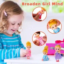 Bennol Cute Girl Dolls, Little Dolls Set With Hair And Clothes, Princess Dolls Toys For Dollhouse, Party Favors Toys For 3 4 5 6 Year Old Girls Toddlers Kids Gifts, Classroom Exanged Gifts(15 PCS) -Folkmanis Toys Shop 519y8FQ4xwL