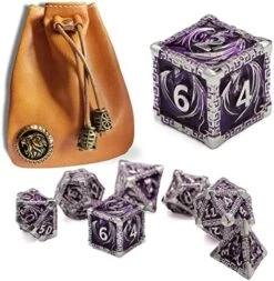 DND Dice Metal Dragon Set,Unique Dragon Design Dice With Gift Dice Bag For Dungeons & Dragon Games,Magic The Gathering,D And D D&D Dice Set (Copper Blue) -Folkmanis Toys Shop 51A ZPO7BQL. AC