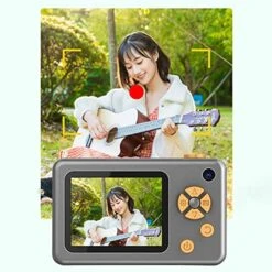 Kids Camera, Classic Design, 1080P HD, Music Playback, Video Recording, Built-in Games, Flash Light Effect, Children Digital Selfie Camera, Electronic Toy Gift For Birthday Holiday (Black) -Folkmanis Toys Shop 51A500fU1nL