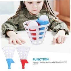 Totority 2 Sets Catcher Toys For Outside Bouncy Ball Kit Stropping Kit Outside Launch Catch Ball Kit Launch Catch Ball Toy Plastic Launch Catch Ball Game Plastic Brain Teaser Parent-Child -Folkmanis Toys Shop 51A6lb5ehbL