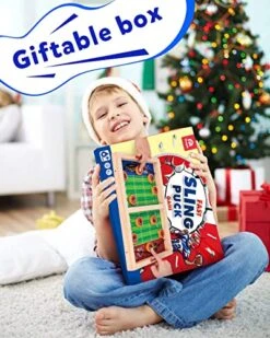 Coogam Fast Sling Puck Game, Wooden Sling Football Shot Board Game Large Table Interaction Speed Track Toy For Party Home Family Parents-Child Boys Girls Adult -Folkmanis Toys Shop 51A6uqGyqlL